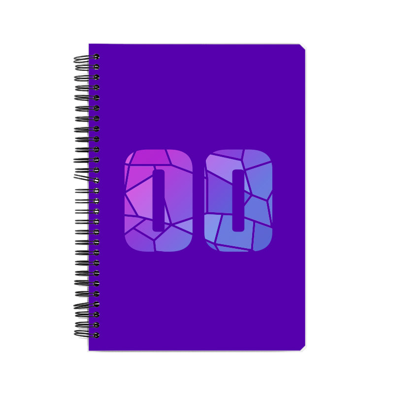 00 Number Notebook (Purple, A5 Size, 100 Pages, Ruled, 6 Pack)