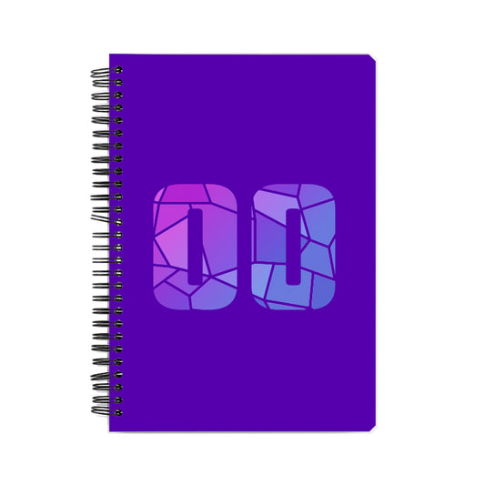 00 Number Notebook (Purple, A5 Size, 100 Pages, Ruled, 6 Pack)