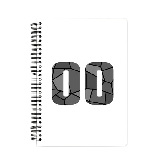 00 Number Notebook (White, A5 Size, 100 Pages, Ruled, 6 Pack)