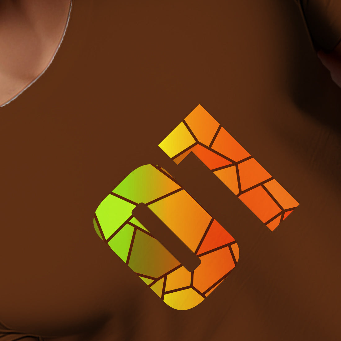 01 Number Men Unisex T-Shirt (Brown)