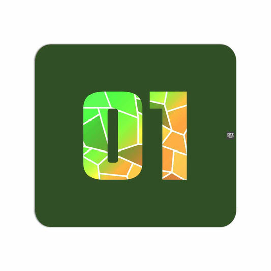 01 Number Mousepad (Olive Green)