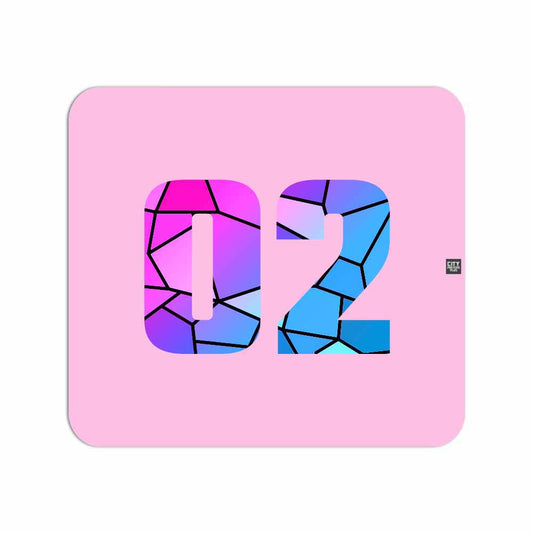 02 Number Mousepad (Light Pink)