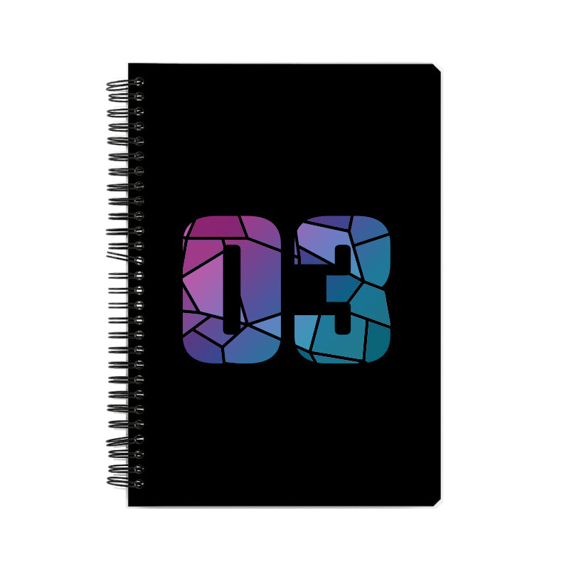 03 Number Notebook (Black, A5 Size, 100 Pages, Ruled, 6 Pack)