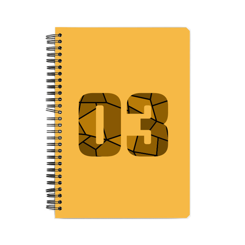 03 Number Notebook (Golden Yellow, A5 Size, 100 Pages, Ruled, 6 Pack)