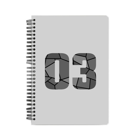 03 Number Notebook (Melange Grey, A5 Size, 100 Pages, Ruled, 6 Pack)