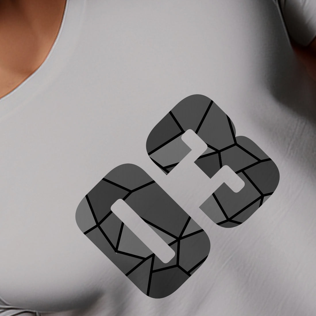 03 Number Men Unisex T-Shirt (Melange Grey)