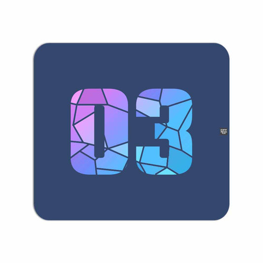 03 Number Mousepad (Navy Blue)