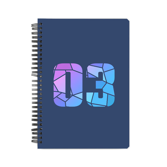 03 Number Notebook (Navy Blue, A5 Size, 100 Pages, Ruled, 6 Pack)