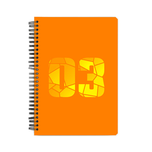 03 Number Notebook (Orange, A5 Size, 100 Pages, Ruled, 6 Pack)