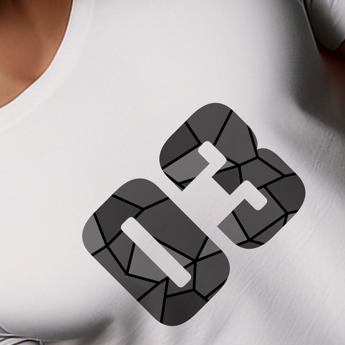 03 Number Men Unisex T-Shirt (White)