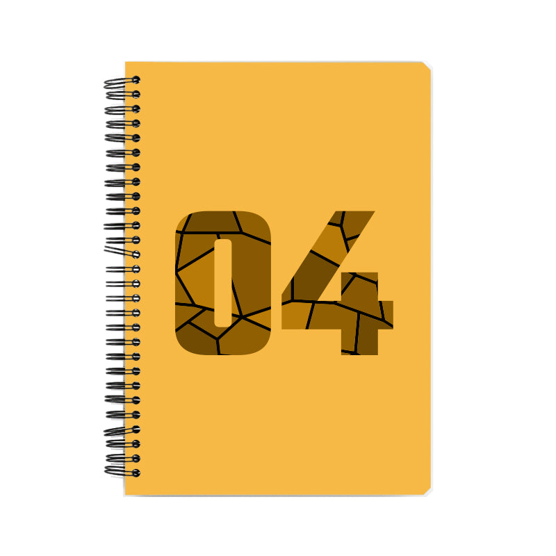 04 Number Notebook (Golden Yellow, A5 Size, 100 Pages, Ruled, 6 Pack)