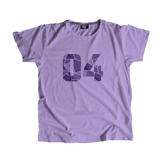 04 Number Men Unisex T-Shirt (Iris Lavender)