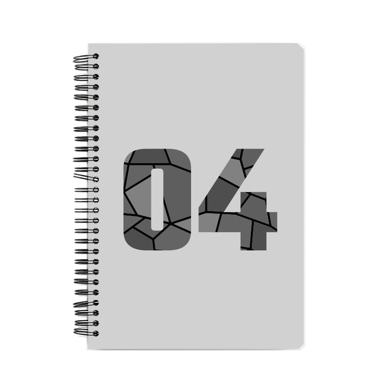 04 Number Notebook (Melange Grey, A5 Size, 100 Pages, Ruled, 6 Pack)