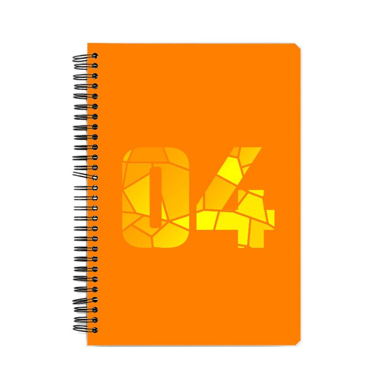 04 Number Notebook (Orange, A5 Size, 100 Pages, Ruled, 6 Pack)