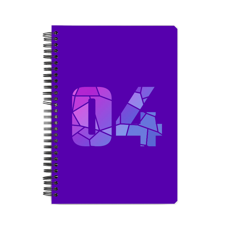 04 Number Notebook (Purple, A5 Size, 100 Pages, Ruled, 6 Pack)