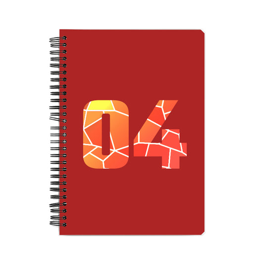 04 Number Notebook (Red, A5 Size, 100 Pages, Ruled, 6 Pack)