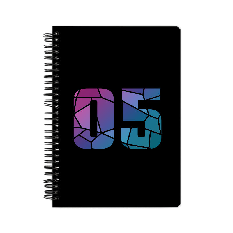 05 Number Notebook (Black, A5 Size, 100 Pages, Ruled, 6 Pack)