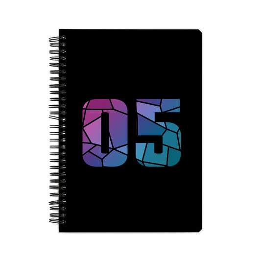 05 Number Notebook (Black, A5 Size, 100 Pages, Ruled, 6 Pack)