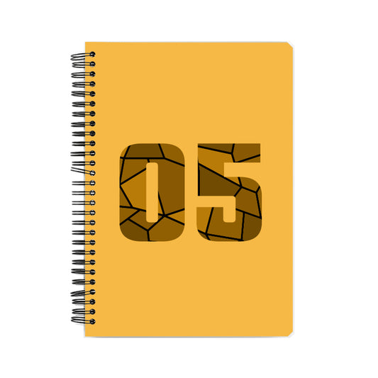 05 Number Notebook (Golden Yellow, A5 Size, 100 Pages, Ruled, 6 Pack)
