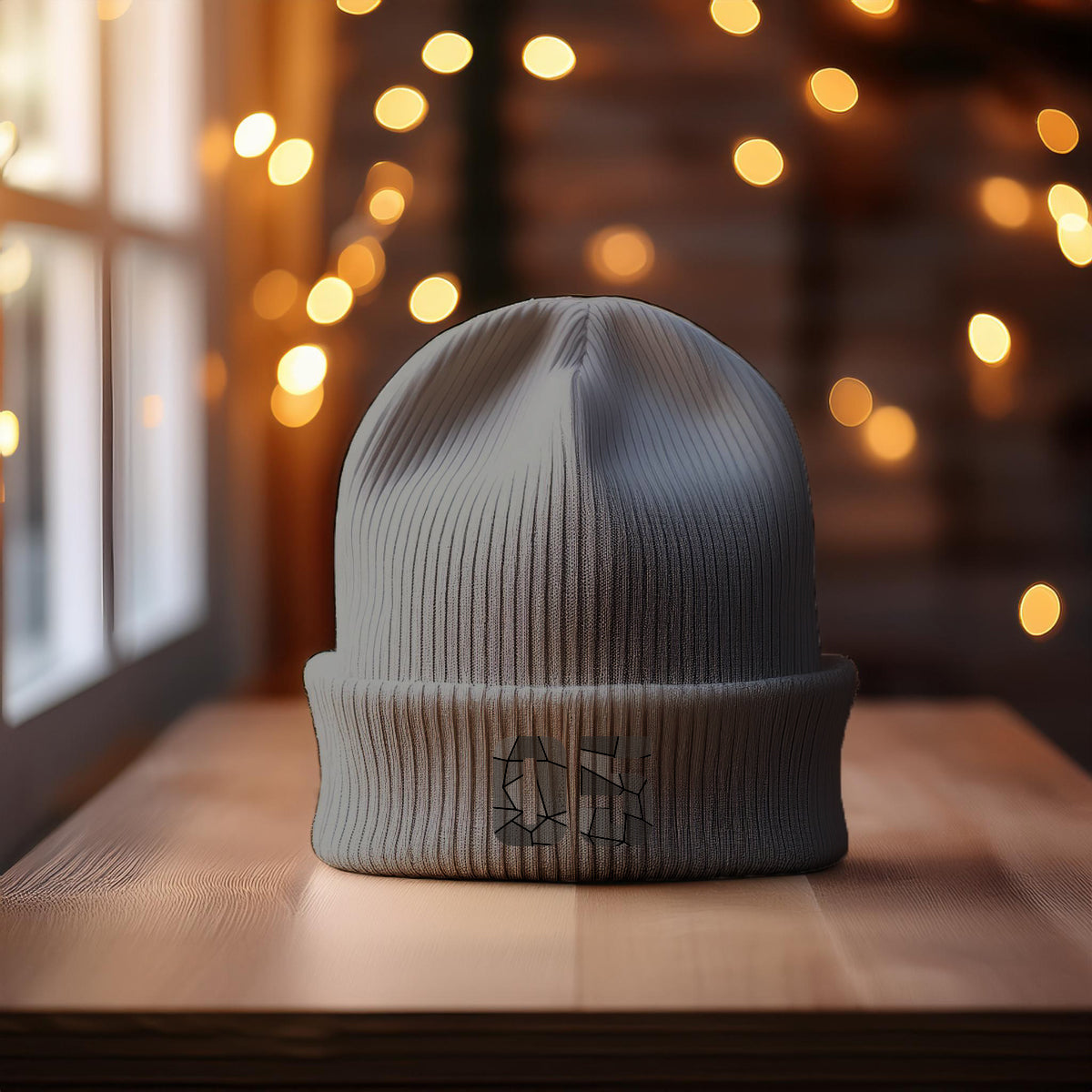 05 Number Cuffed Beanie (Heather Grey)