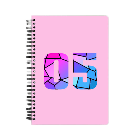 05 Number Notebook (Light Pink, A5 Size, 100 Pages, Ruled, 6 Pack)