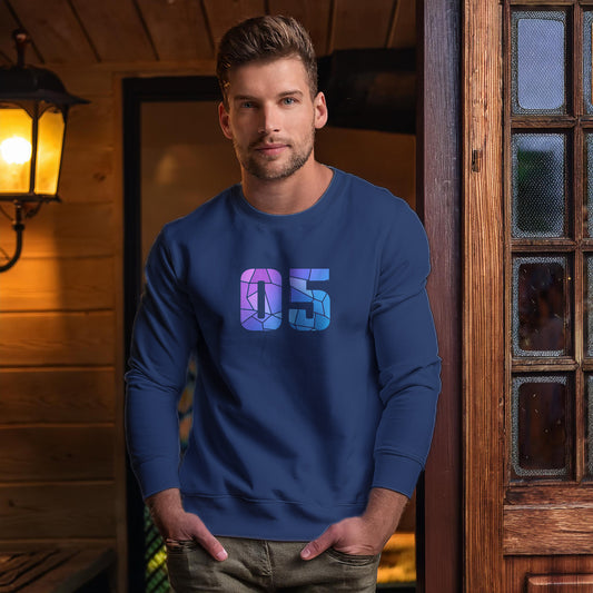 05 Number Unisex Sweatshirt (Navy Blue)