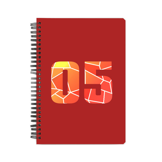 05 Number Notebook (Red, A5 Size, 100 Pages, Ruled, 6 Pack)