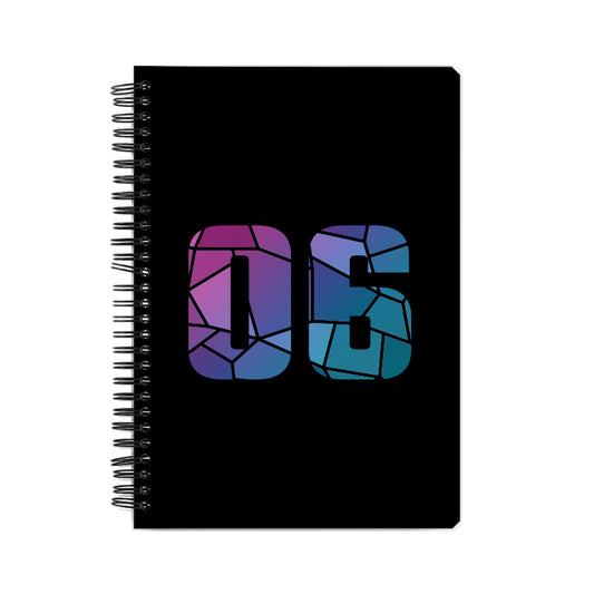 06 Number Notebook (Black, A5 Size, 100 Pages, Ruled, 6 Pack)