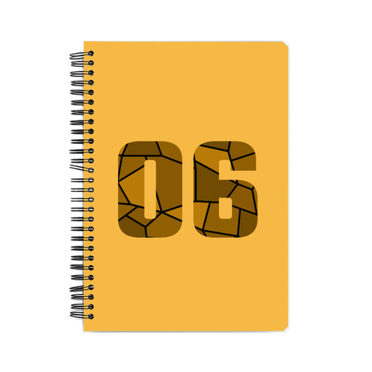 06 Number Notebook (Golden Yellow, A5 Size, 100 Pages, Ruled, 6 Pack)