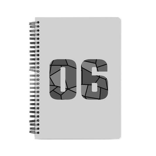 06 Number Notebook (Melange Grey, A5 Size, 100 Pages, Ruled, 6 Pack)