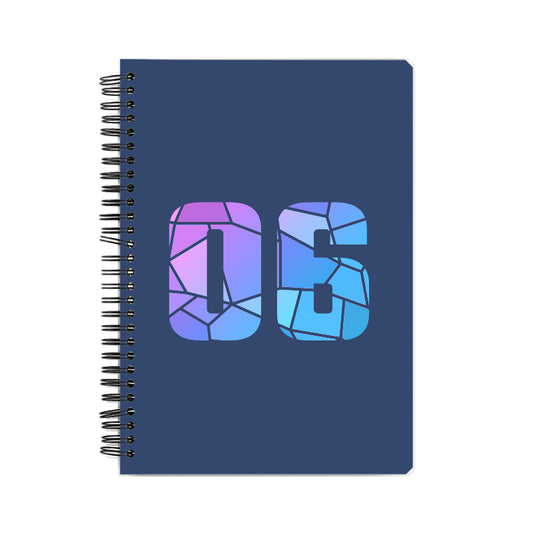 06 Number Notebook (Navy Blue, A5 Size, 100 Pages, Ruled, 6 Pack)