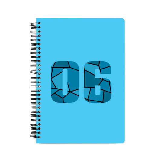 06 Number Notebook (Sky Blue, A5 Size, 100 Pages, Ruled, 6 Pack)