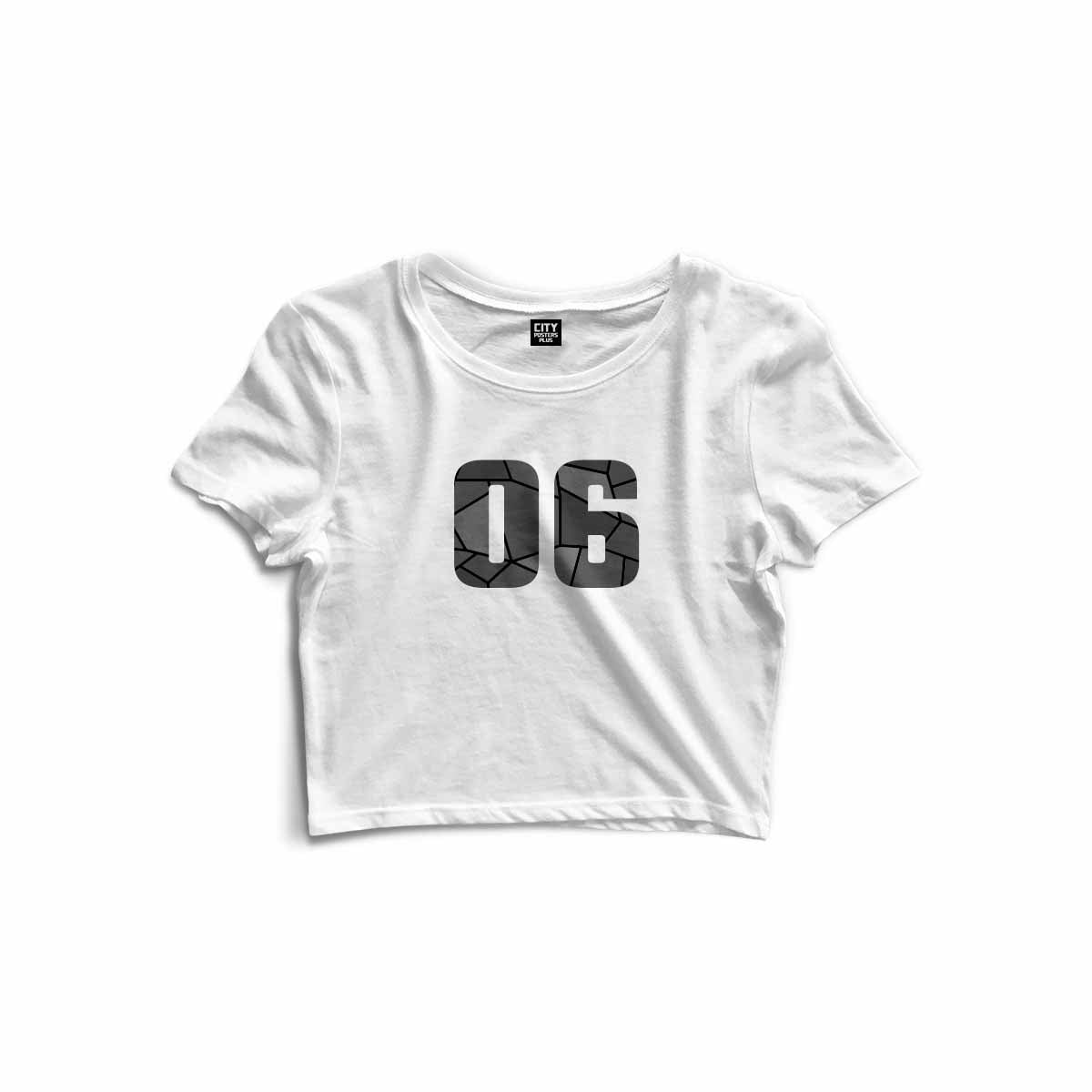 06 Number Women Crop Top (White)