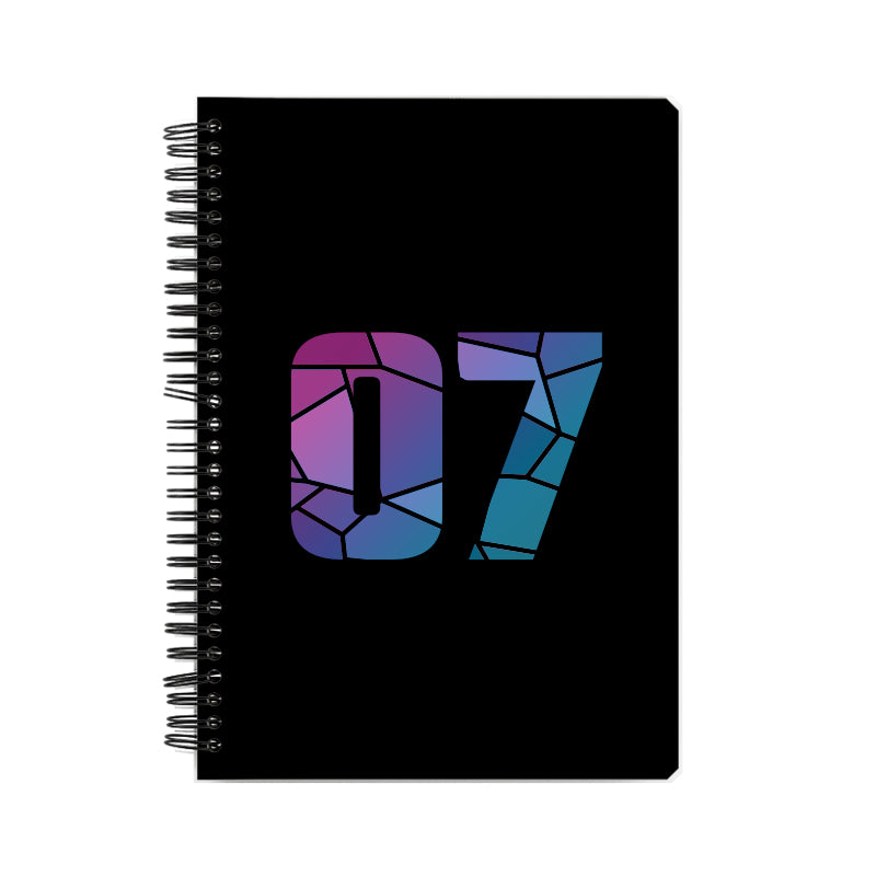 07 Number Notebook (Black, A5 Size, 100 Pages, Ruled, 6 Pack)