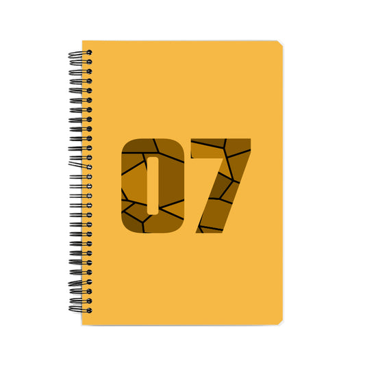 07 Number Notebook (Golden Yellow, A5 Size, 100 Pages, Ruled, 6 Pack)