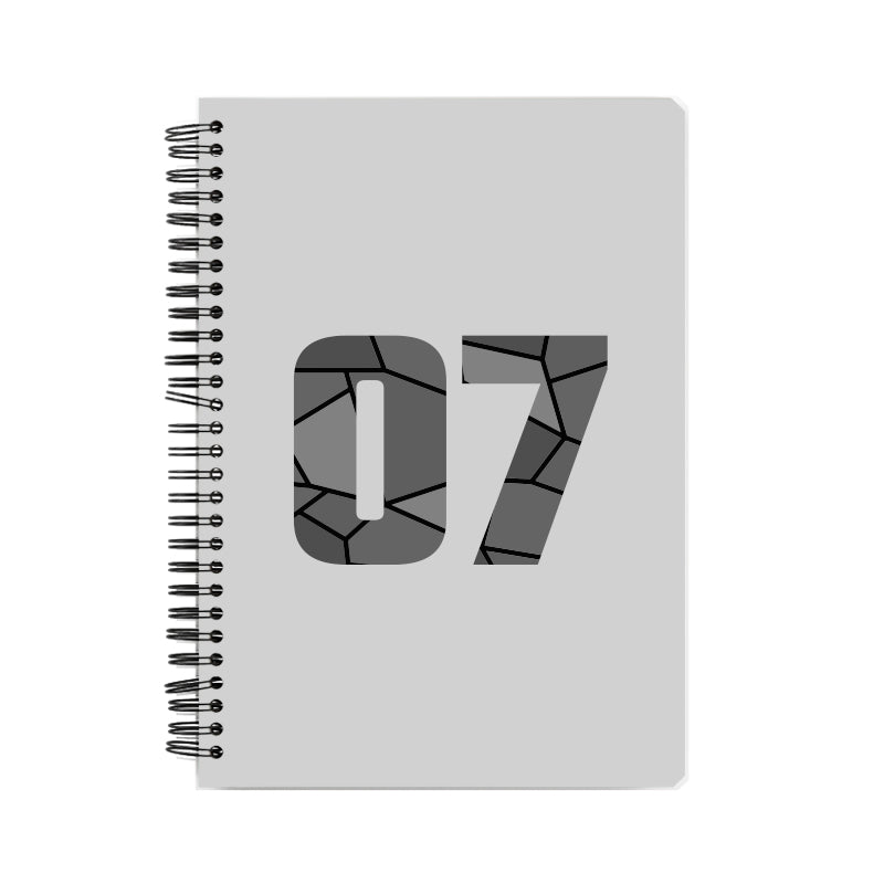 07 Number Notebook (Melange Grey, A5 Size, 100 Pages, Ruled, 6 Pack)