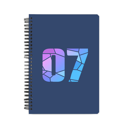 07 Number Notebook (Navy Blue, A5 Size, 100 Pages, Ruled, 6 Pack)