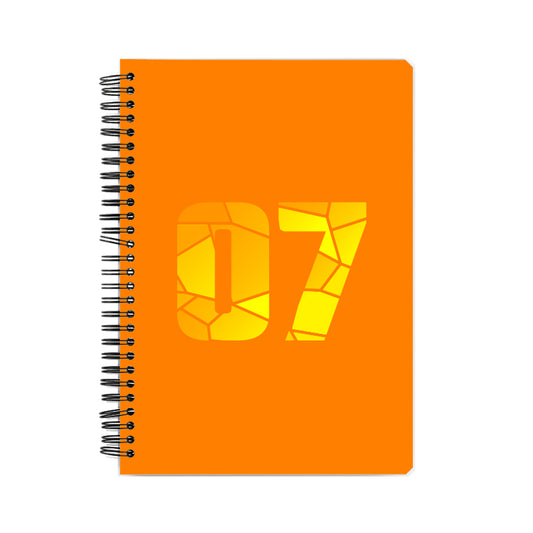 07 Number Notebook (Orange, A5 Size, 100 Pages, Ruled, 6 Pack)