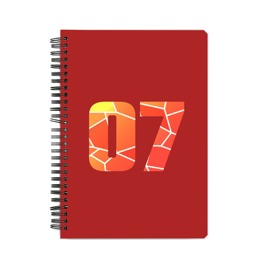 07 Number Notebook (Red, A5 Size, 100 Pages, Ruled, 6 Pack)