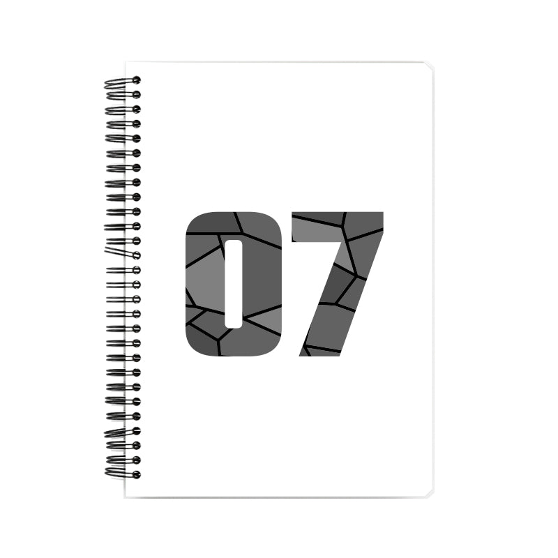 07 Number Notebook (White, A5 Size, 100 Pages, Ruled, 6 Pack)