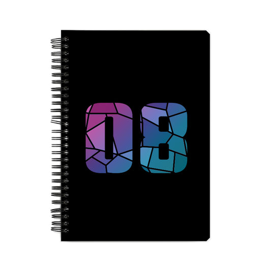 08 Number Notebook (Black, A5 Size, 100 Pages, Ruled, 6 Pack)