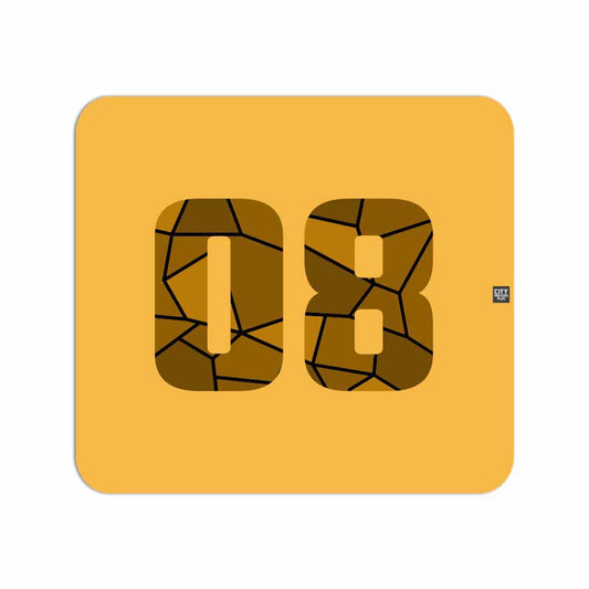 08 Number Mousepad (Golden Yellow)