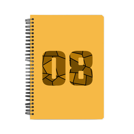 08 Number Notebook (Golden Yellow, A5 Size, 100 Pages, Ruled, 6 Pack)