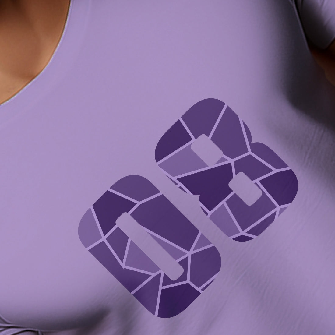 08 Number Men Unisex T-Shirt (Iris Lavender)