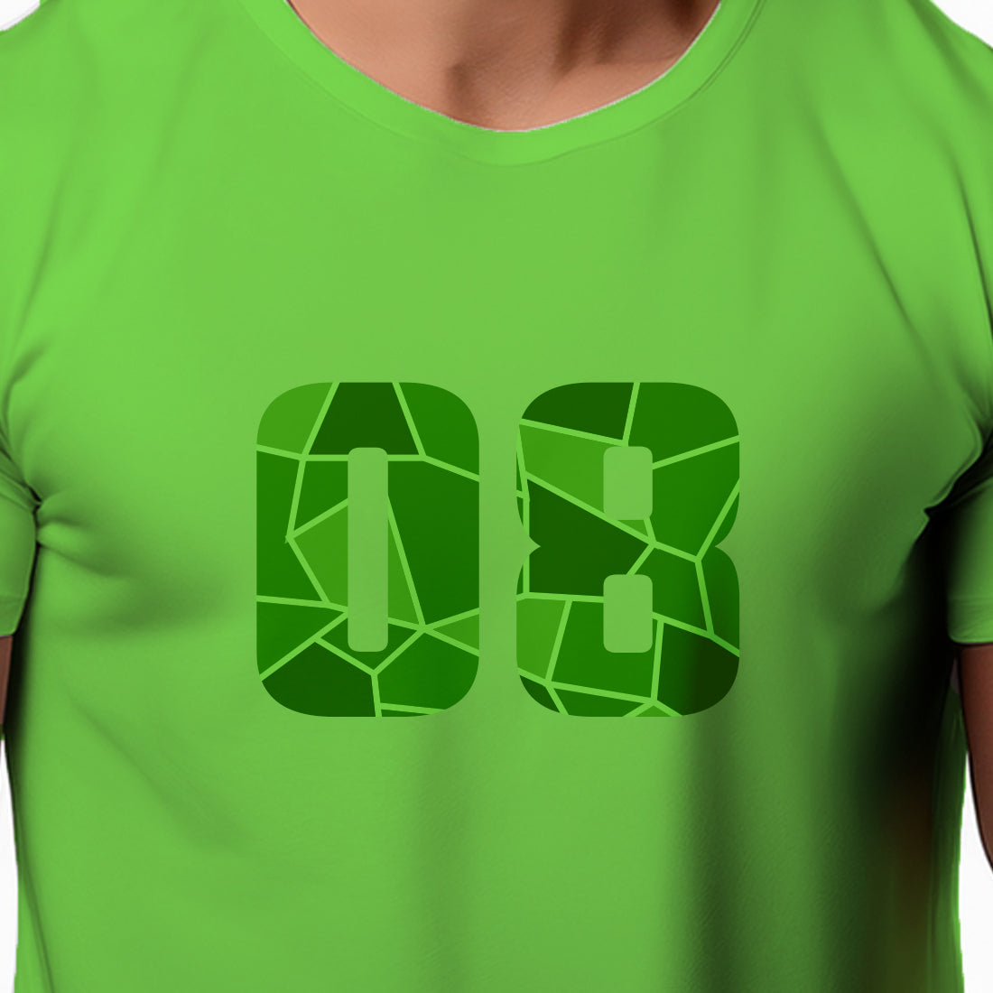 08 Number Men Unisex T-Shirt (Liril Green)