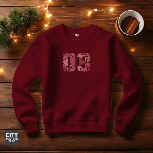 08 Number Unisex Sweatshirt (Maroon)