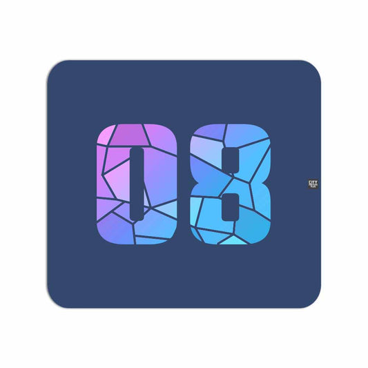 08 Number Mousepad (Navy Blue)