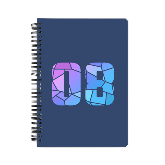 08 Number Notebook (Navy Blue, A5 Size, 100 Pages, Ruled, 6 Pack)