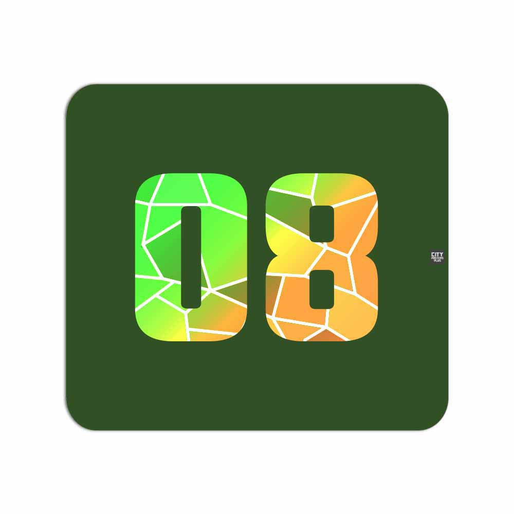 08 Number Mousepad (Olive Green)
