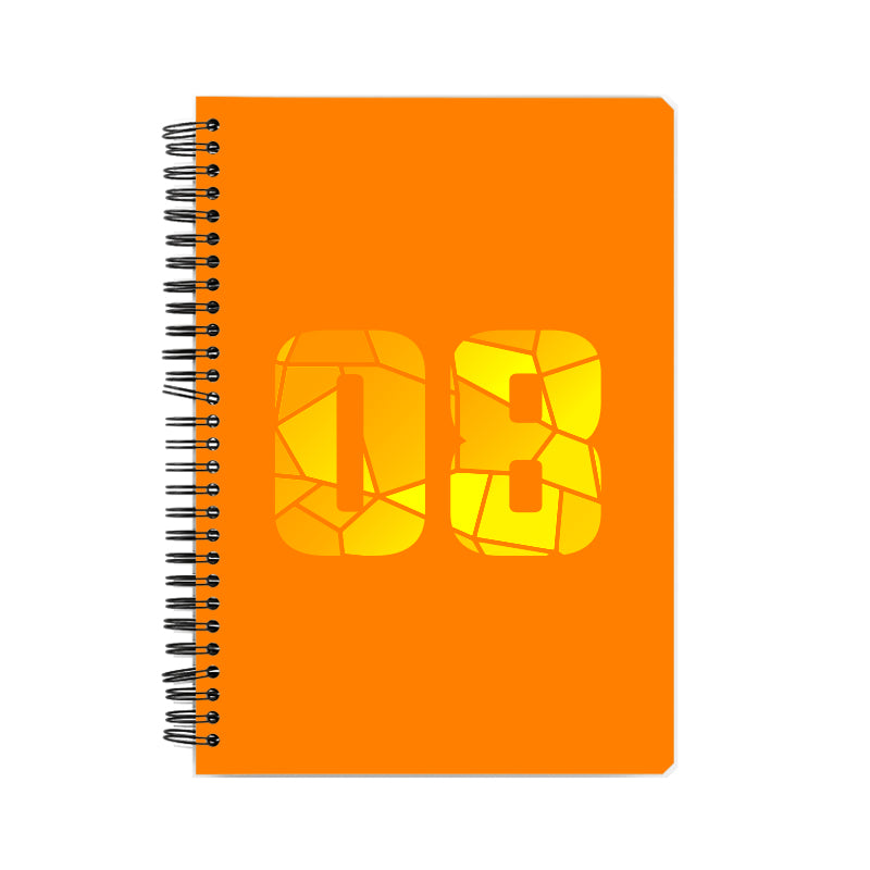 08 Number Notebook (Orange, A5 Size, 100 Pages, Ruled, 6 Pack)